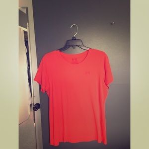 Orange under armour tee shirt